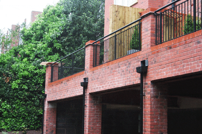 Black galvanised steel balustrade
