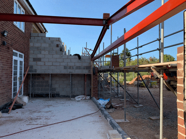 Structural steelwork beams for homes